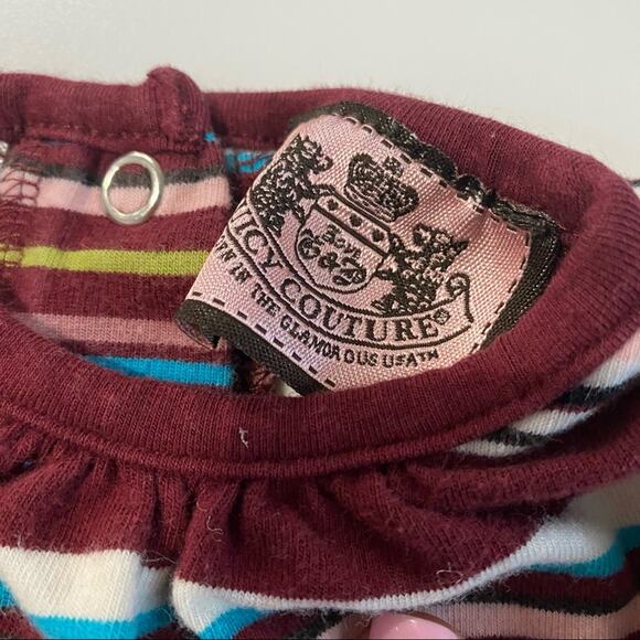 Juicy Couture Onesie Sz 6 months Long sleeve Striped Onesie - Picture 5 of 6